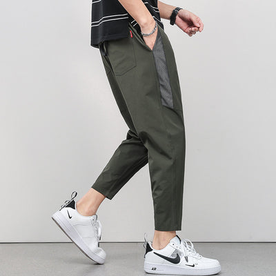 Cropped Thin Casual Trousers