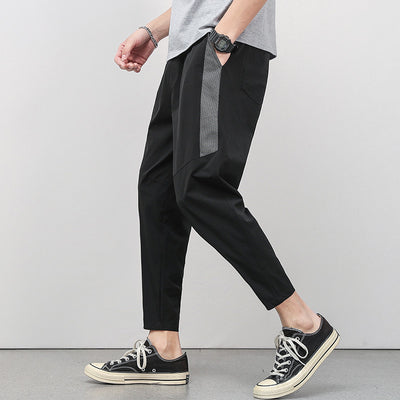 Cropped Thin Casual Trousers