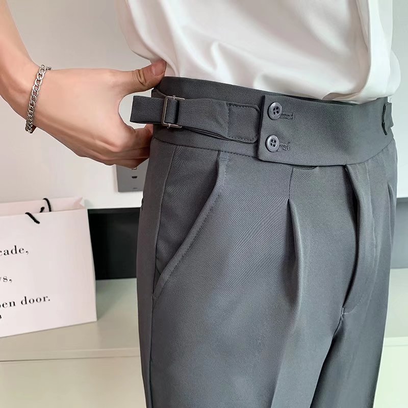 Men's High-waisted Trousers Draping Spring Pants