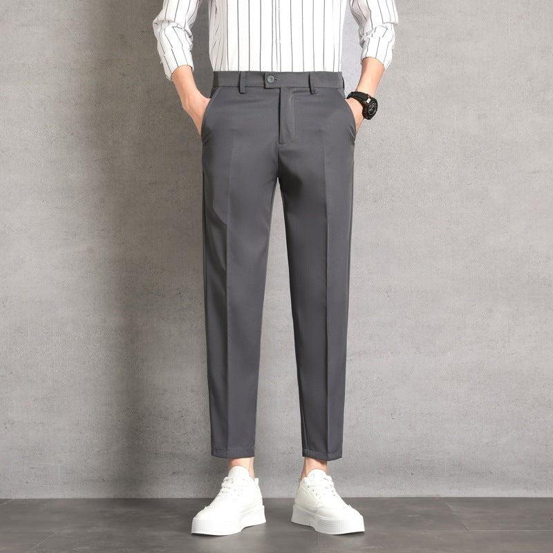 Men's High-waisted Trousers Draping Spring Pants