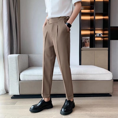 Men's High-waisted Trousers Draping Spring Pants