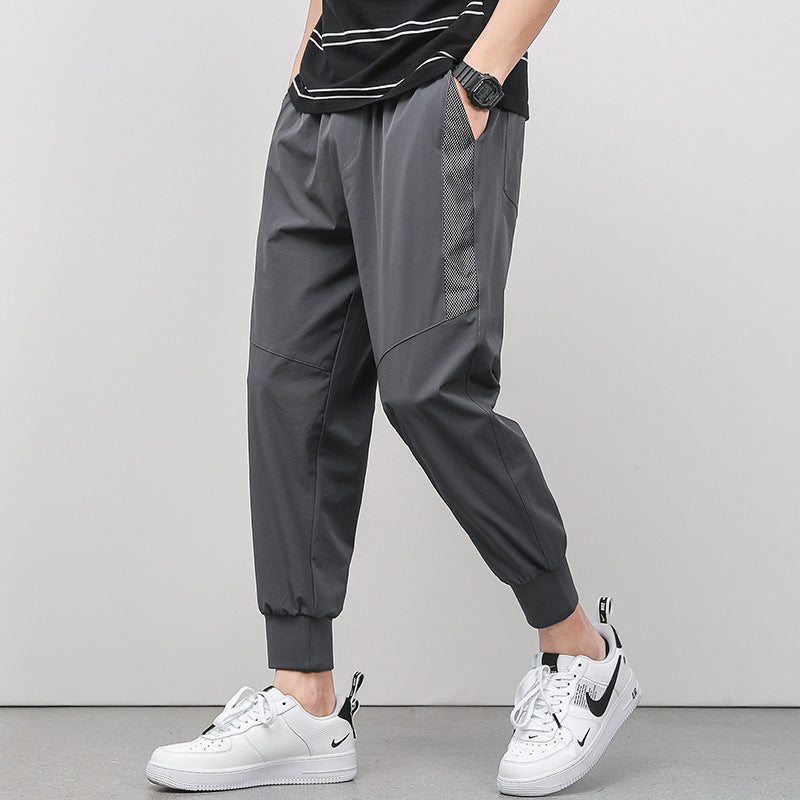 Cropped Thin Casual Trousers