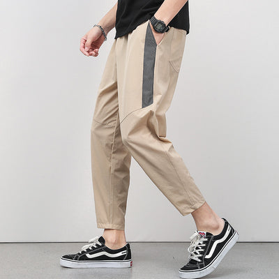 Cropped Thin Casual Trousers