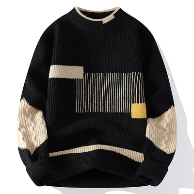 Men's Fashion Colorblock Knitwear Winter