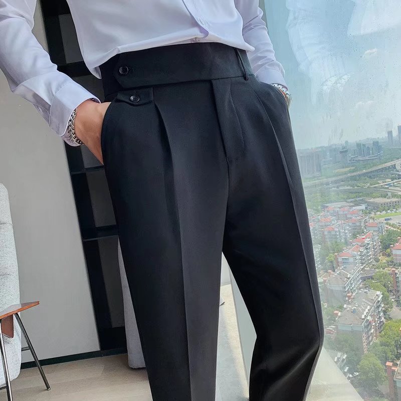 High-grade Slim Fit Draping Effect Pants