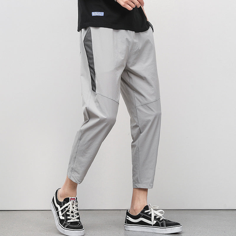 Cropped Thin Casual Trousers