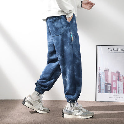 Elastic Waist Drawstring Ankle-tied Trousers