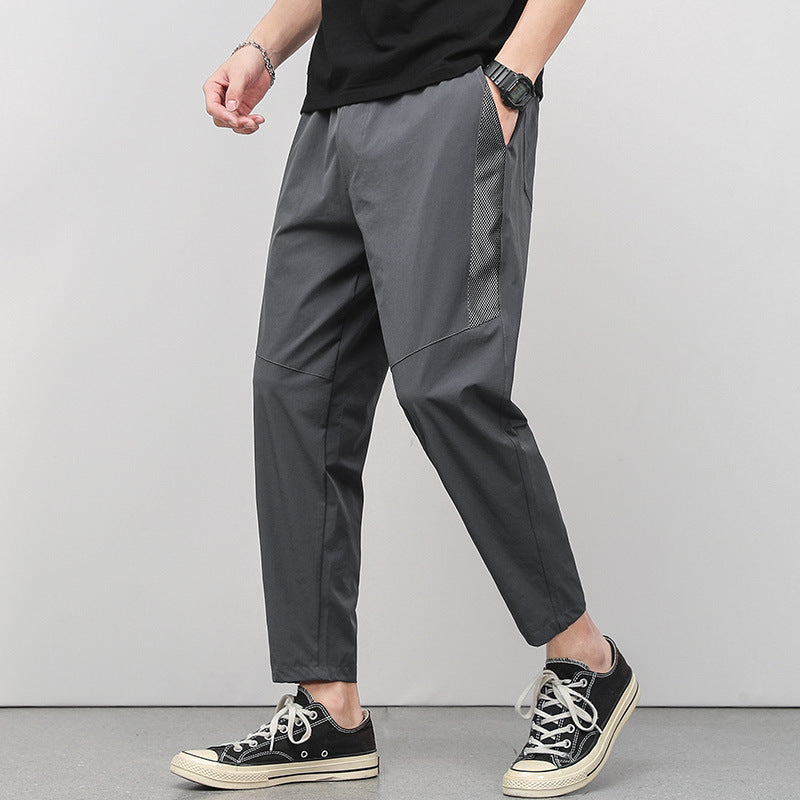 Cropped Thin Casual Trousers