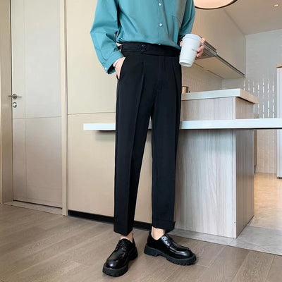 Men's High-waisted Trousers Draping Spring Pants