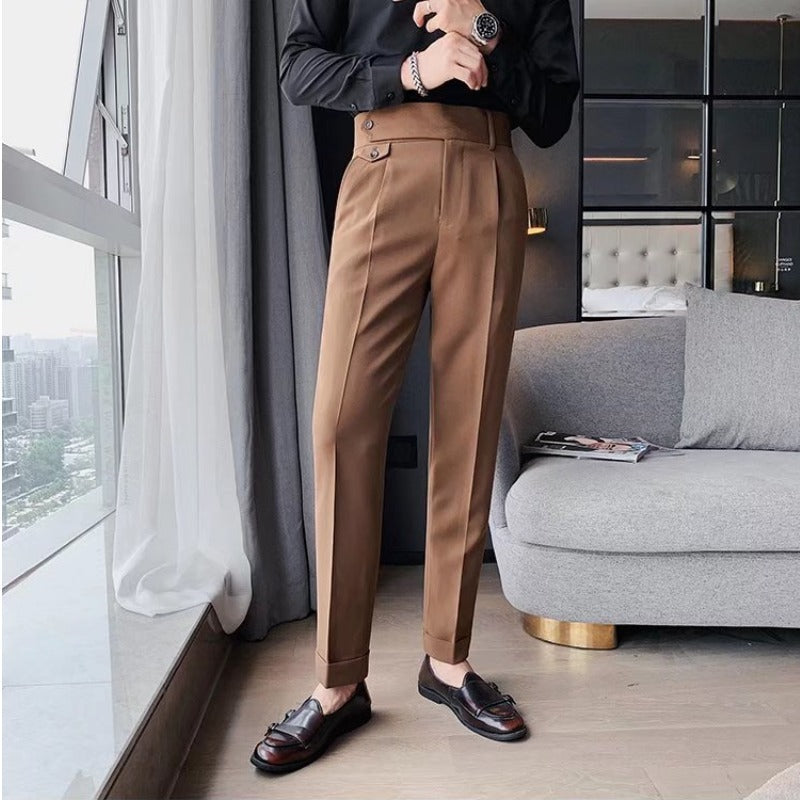 High-grade Slim Fit Draping Effect Pants